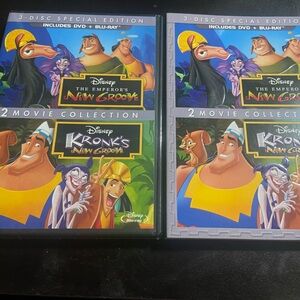 Disney emperors New Groove & Kronks New Groove dvd Blu-ray 3 Disc Set (B1)